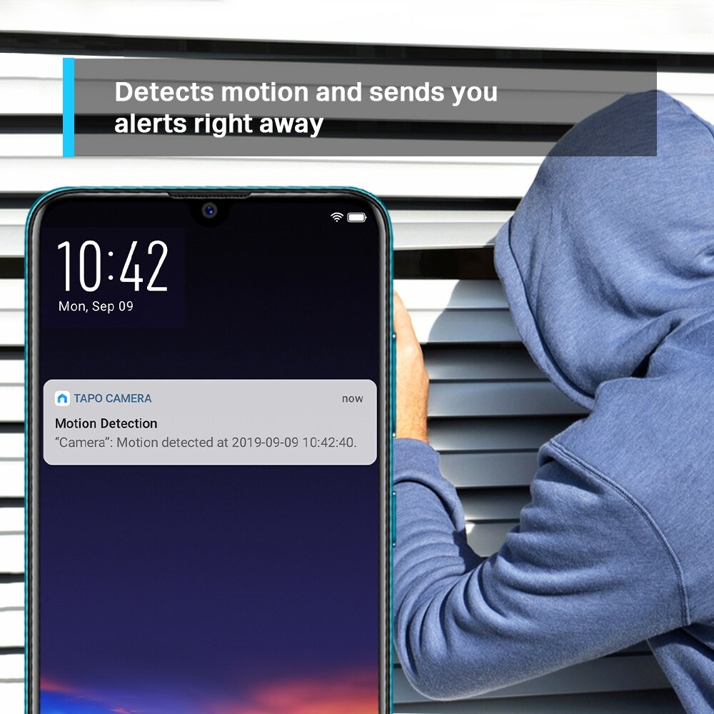 Kamera TP-LINK Tapo C200 powidomienie na ekranie smartfona