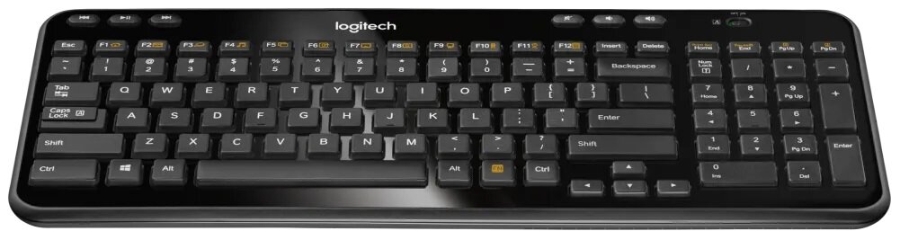 Klawiatura Logitech K360 920-003094 widok na klawiaturę od frontu