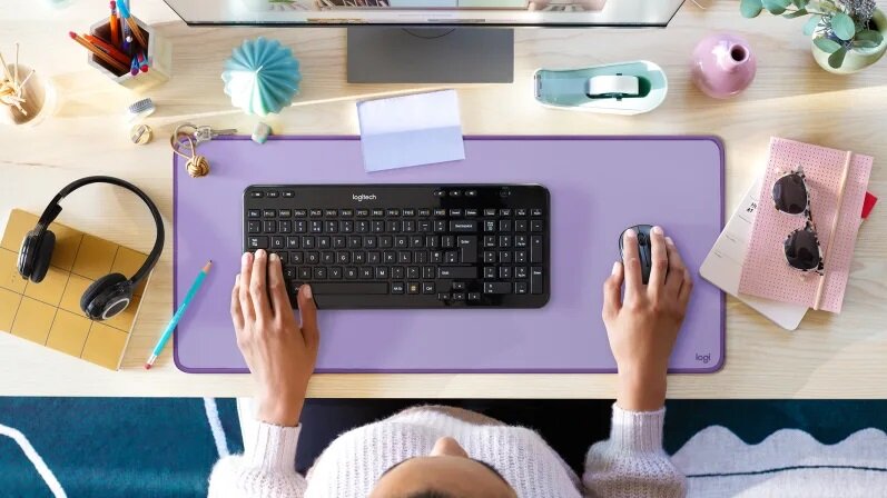 Klawiatura Logitech K360 920-003094 widok na klawiaturę od góry