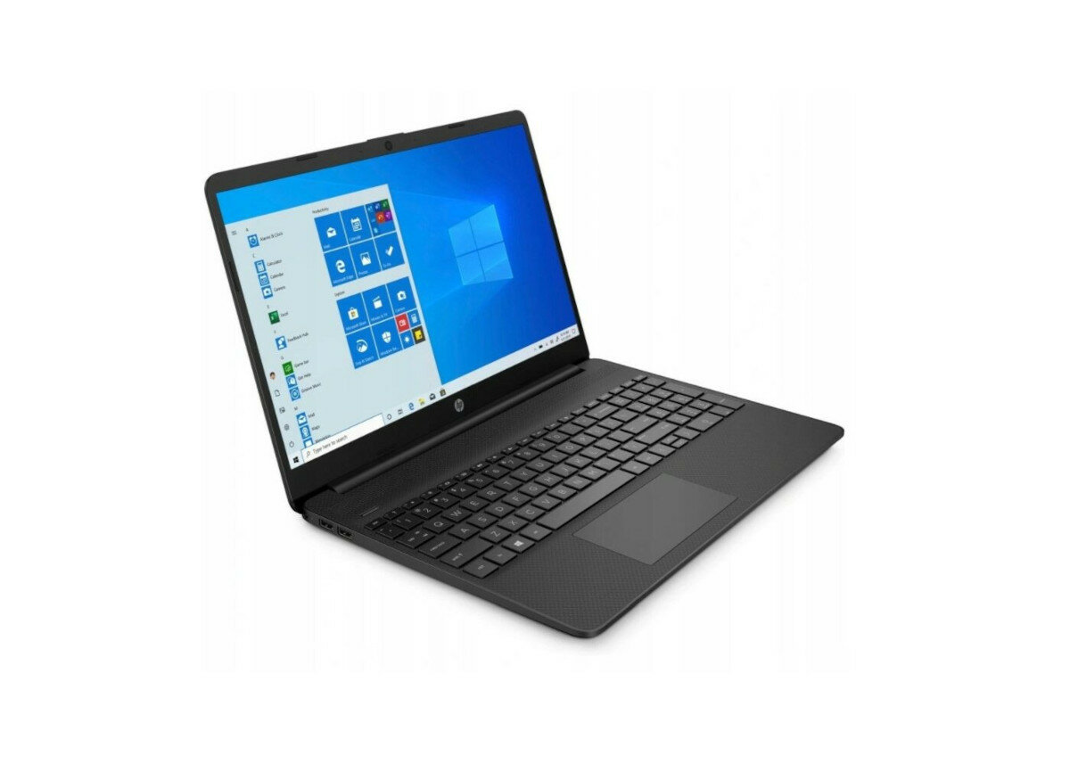 Laptop HP 15S-EQ3224NW po skosie w prawo na białym tle