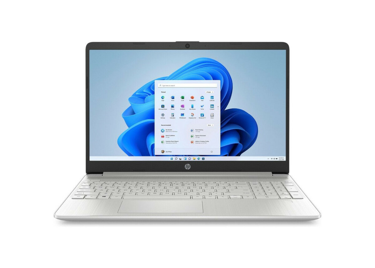 Laptop HP 15S-EQ3224NW od frontu na białym tle