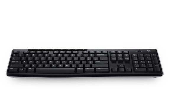 Klawiatura bezprzewodowa Logitech K270 920-003738 Czarna widok od przodu