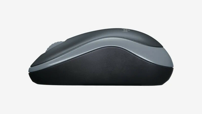 Mysz Logitech M185 910-002240 czerwona bok myszki