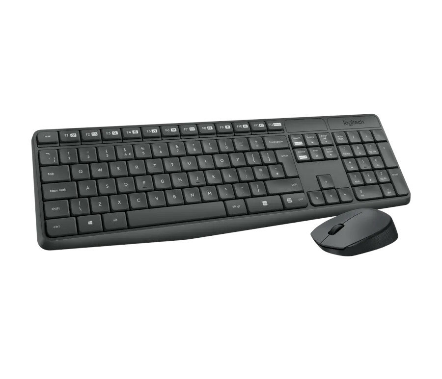 Klawiatura i mysz Logitech MK235 widok pod kątem