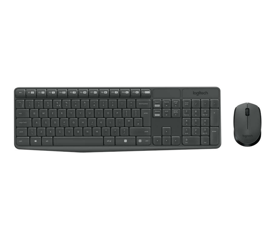 Klawiatura i mysz Logitech MK235 widok z góry