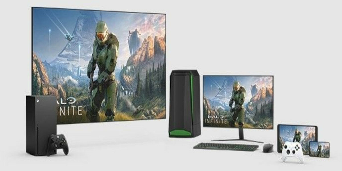 Kontroler bezprzewodowy Xbox Series X czerwony pokazany kontroler z innymi urządzeniami