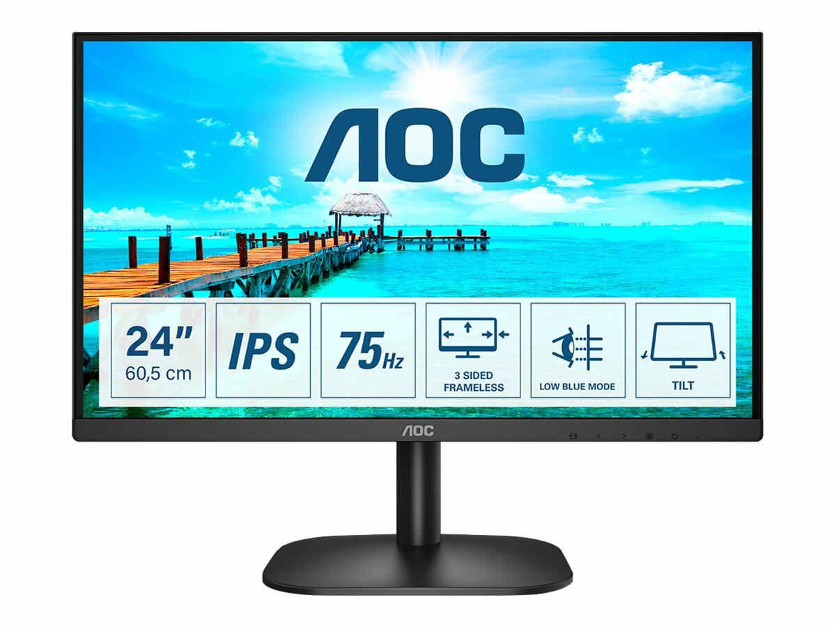 Monitor AOC 24B2XDA 23.8 Full HD widok od przodu