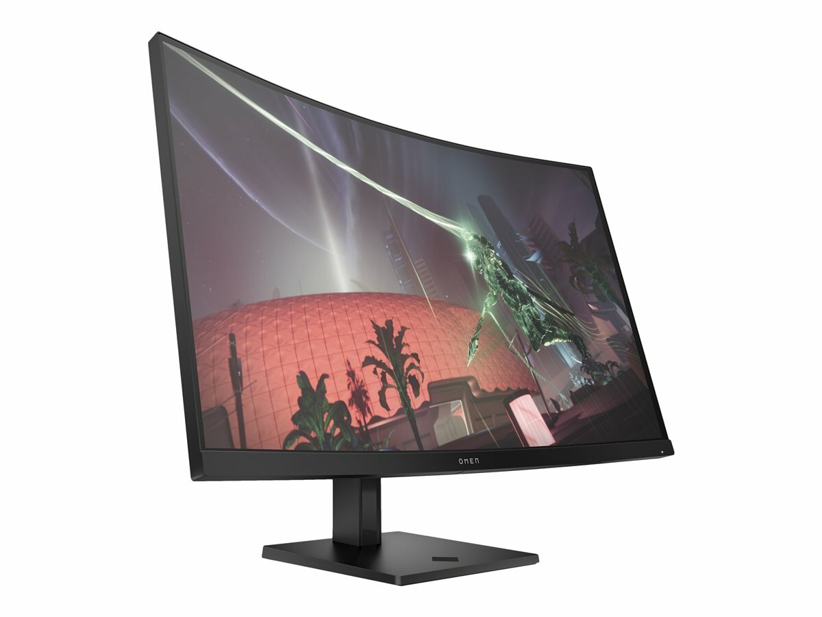 Monitor HP OMEN 32c 31.5” VA widok monitora pod skosem