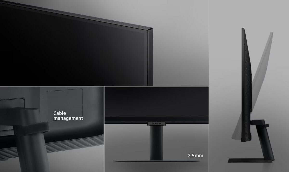 Monitor Samsung ViewFinity S70A 4K 27 widok na monitor pod różnym kątem