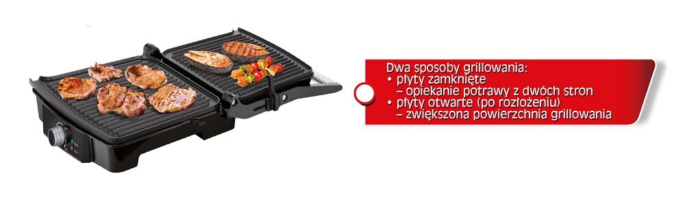  Grill elektryczny MGR-09M i rozkładane płyty 