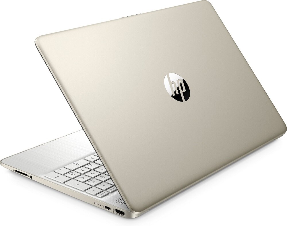 Laptop HP 15s-fq2619nw widok na pokrywę matrycy pod skosem