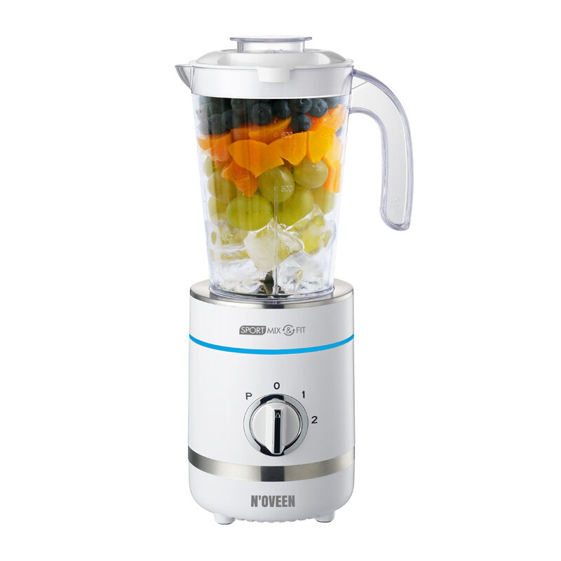 Blender NOVEEN Sport Mix & Fit SB2100 X-LINE 500W biały widok na przód blendera