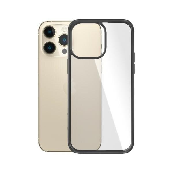 Etui PanzerGlass ClearCase do iPhone 14 Pro Max frontem położone na tyle telefonu