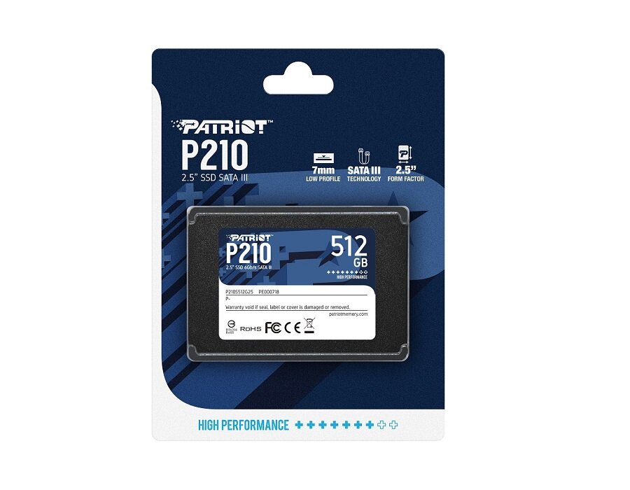 Dysk SSD Patriot P210 512 GB 2.5'' PAPRSS051210 opakowanie