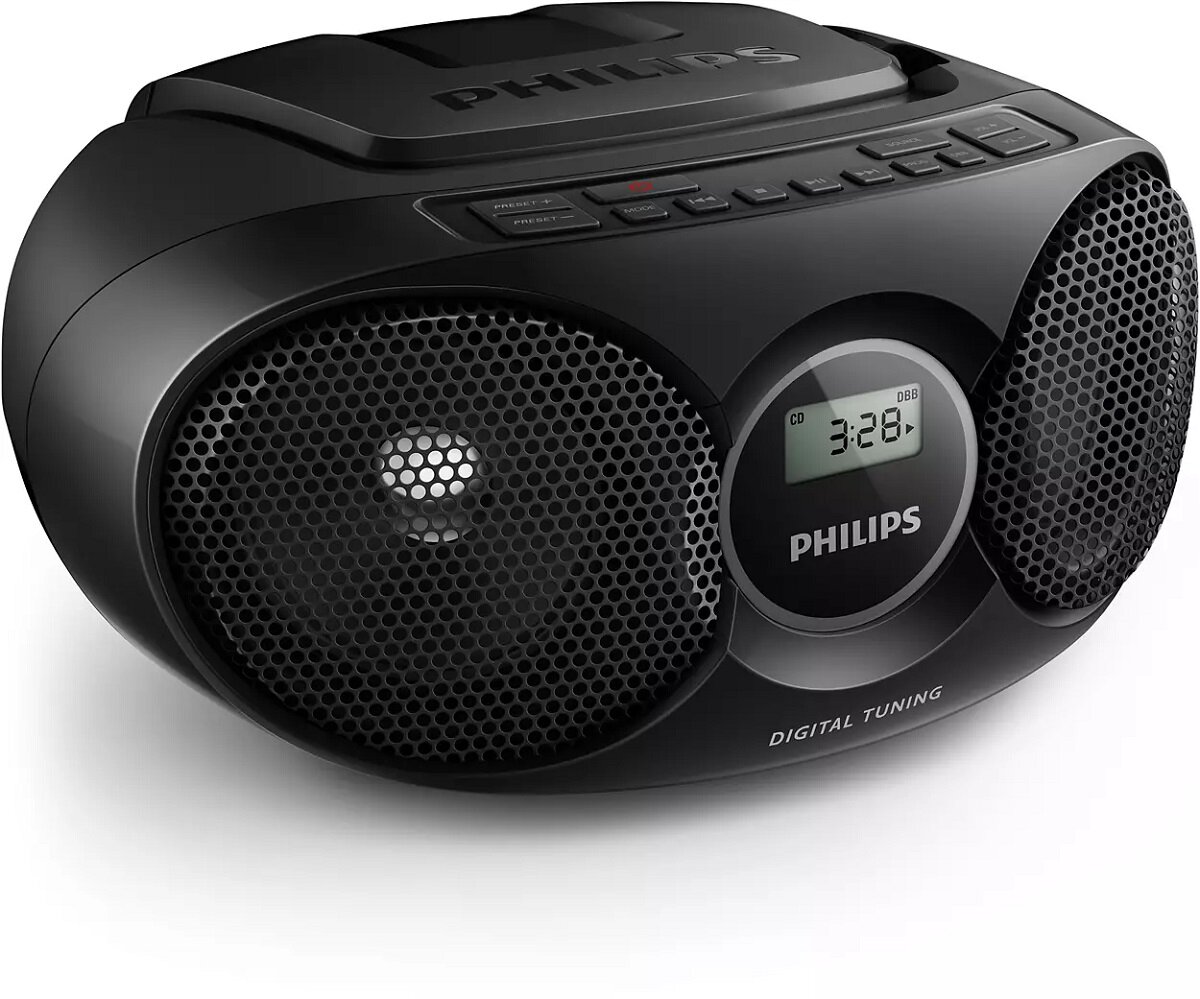 Radioodtwarzacz Boombox Philips AZ215B CD od boku