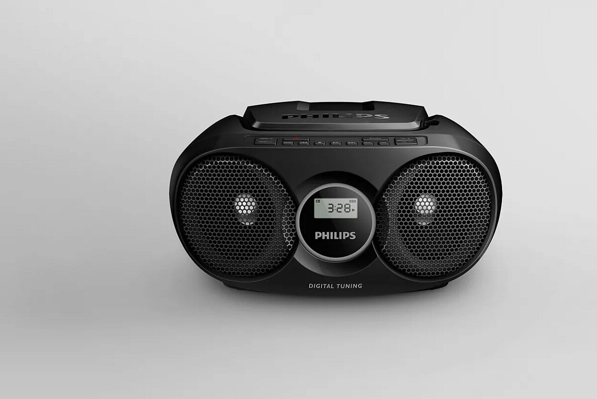 Radioodtwarzacz Boombox Philips AZ215B CD od frontu z daleka