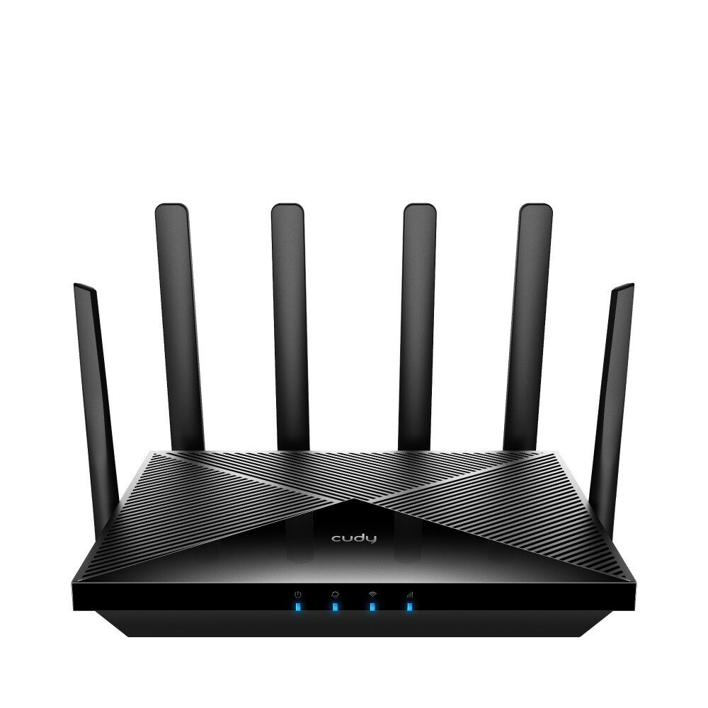 Router Cudy LT700 4G widok routera od przodu na białym tle