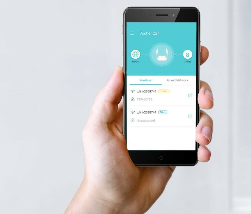 Router TP-LINK Archer C24 bezprzewodowy aplikacja mobilna