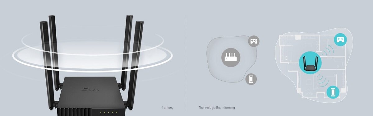 Router TP-Link Archer C54 bezprzewodowy 4 anteny routera