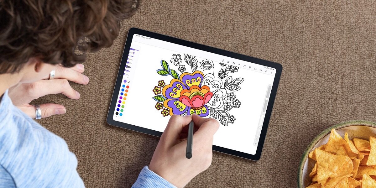 Tablet Samsung Galaxy Tab S6 Lite 64GB LTE miętowy grafika przedstawia zastosowania rysika S Pen