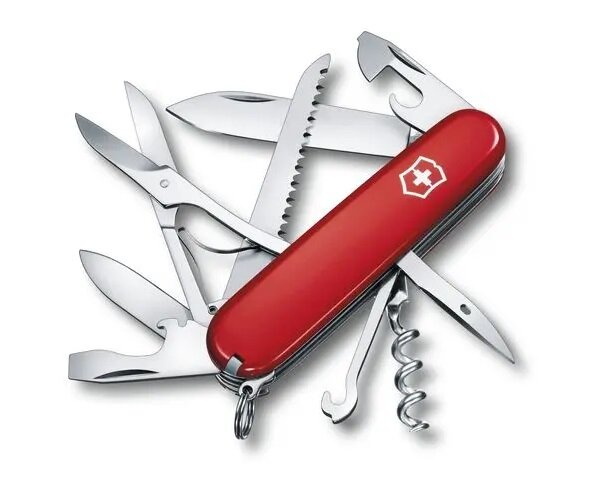 Scyzoryk Victorinox Huntsman 1.3713.B1 widok na scyzoryk pod skosem w prawo