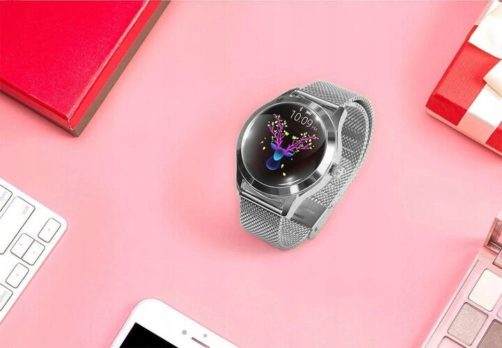 Smartwatch Oromed ORO-SMART LADY SILVER lekko pod skosem