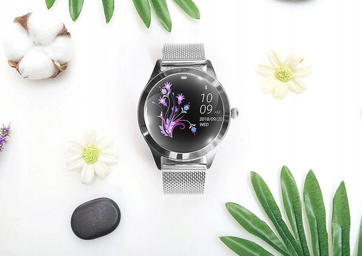 Smartwatch Oromed ORO-SMART LADY SILVER przód, widok na wyświetlacz