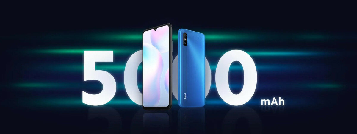 Smartfon Xiaomi Redmi 9A 32GB lodowaty błękitny pokazana pojemność baterii