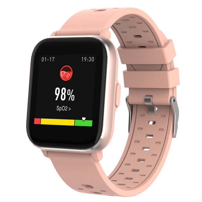 Smartwatch Denver SW-165 różowy widok pod skosem