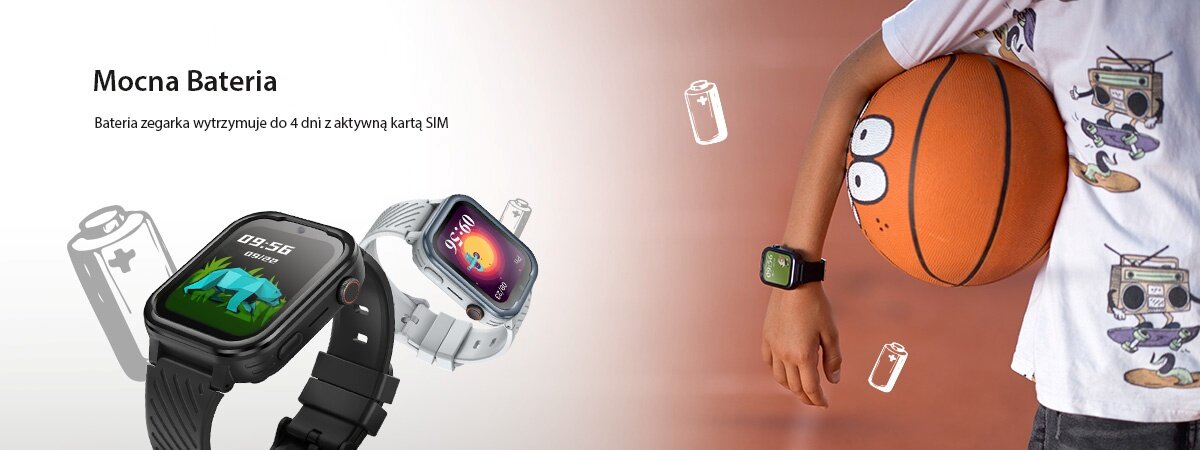 Smartwatch Garett Kids Essa 4G szary chłopiec ze smartwatchem