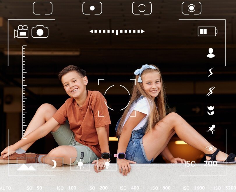 Smartwatch Garett Kids Rock 4G RT różowy kadr z aparatu