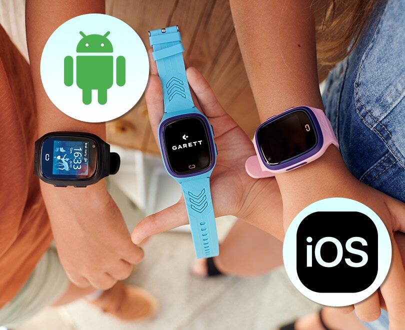 Smartwatch Garett Kids Rock 4G RT różowy widok trzech smartwatchy