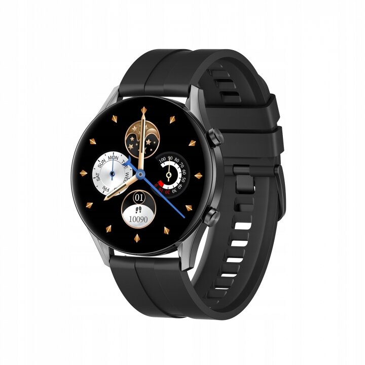 Smartwatch Oromed Oro-Fit 7 Pro IP68 z zapiętym paskiem od lewej