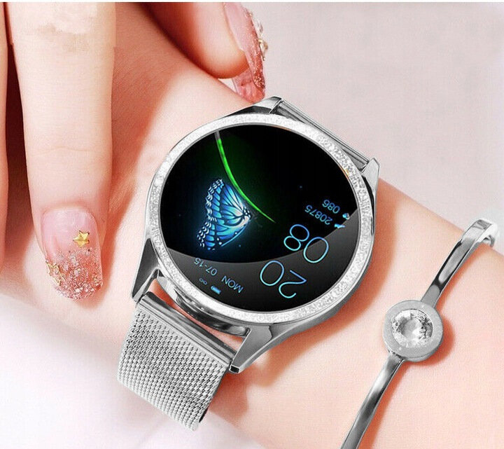 Smartwatch Oromed ORO-SMART CRYSTAL SILVER na nadgarstku 