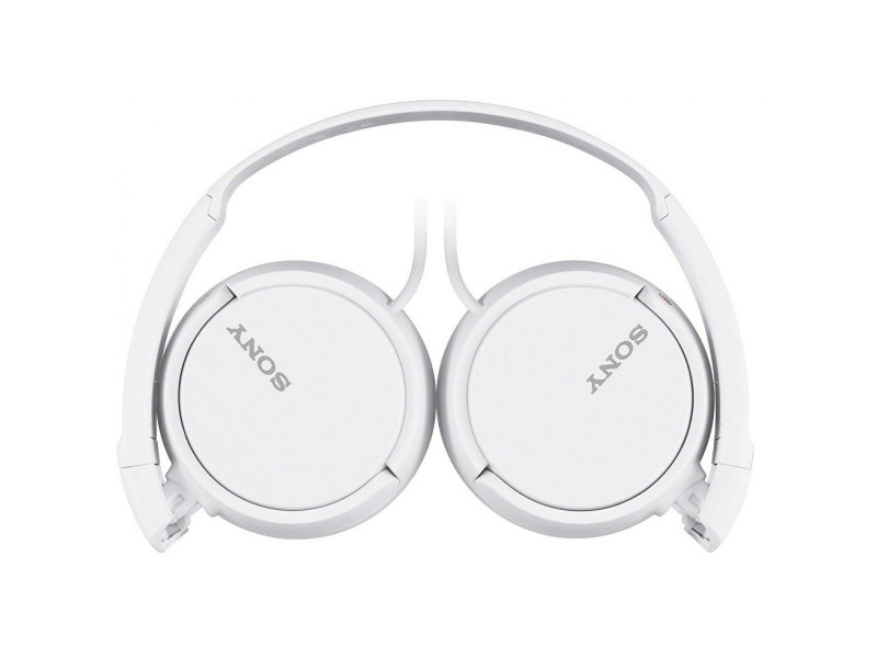 Słuchawki Sony MDR-ZX110AP białe. Obrotowa i składana konstrukcja ułatwia podróżowanie.