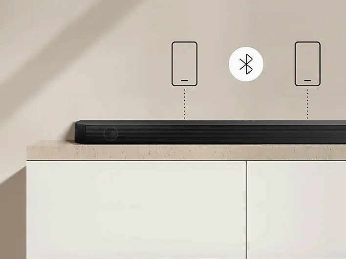 Soundbar Samsung HW-Q60B/EN 340W pokazana łączność bezprzewodowa