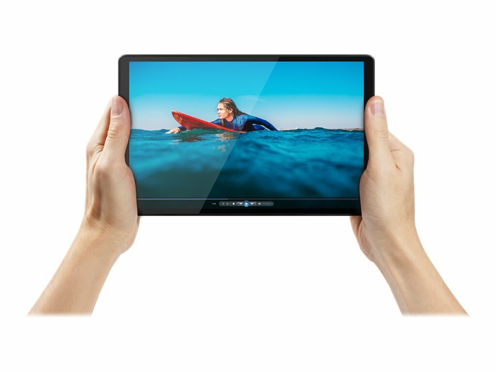 Tablet Lenovo TB-X6C6F 32 GB FHD w rękach na białym tle