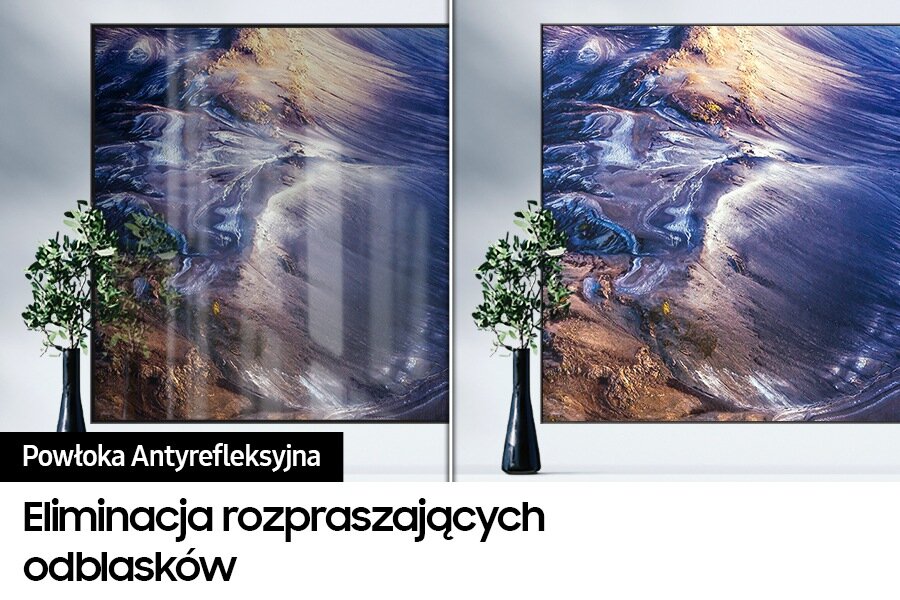 Telewizor Samsung QN92C Neo QLED 4K 65 widok na ilustrację przedstawiająca powłkę i jej zastosowanie