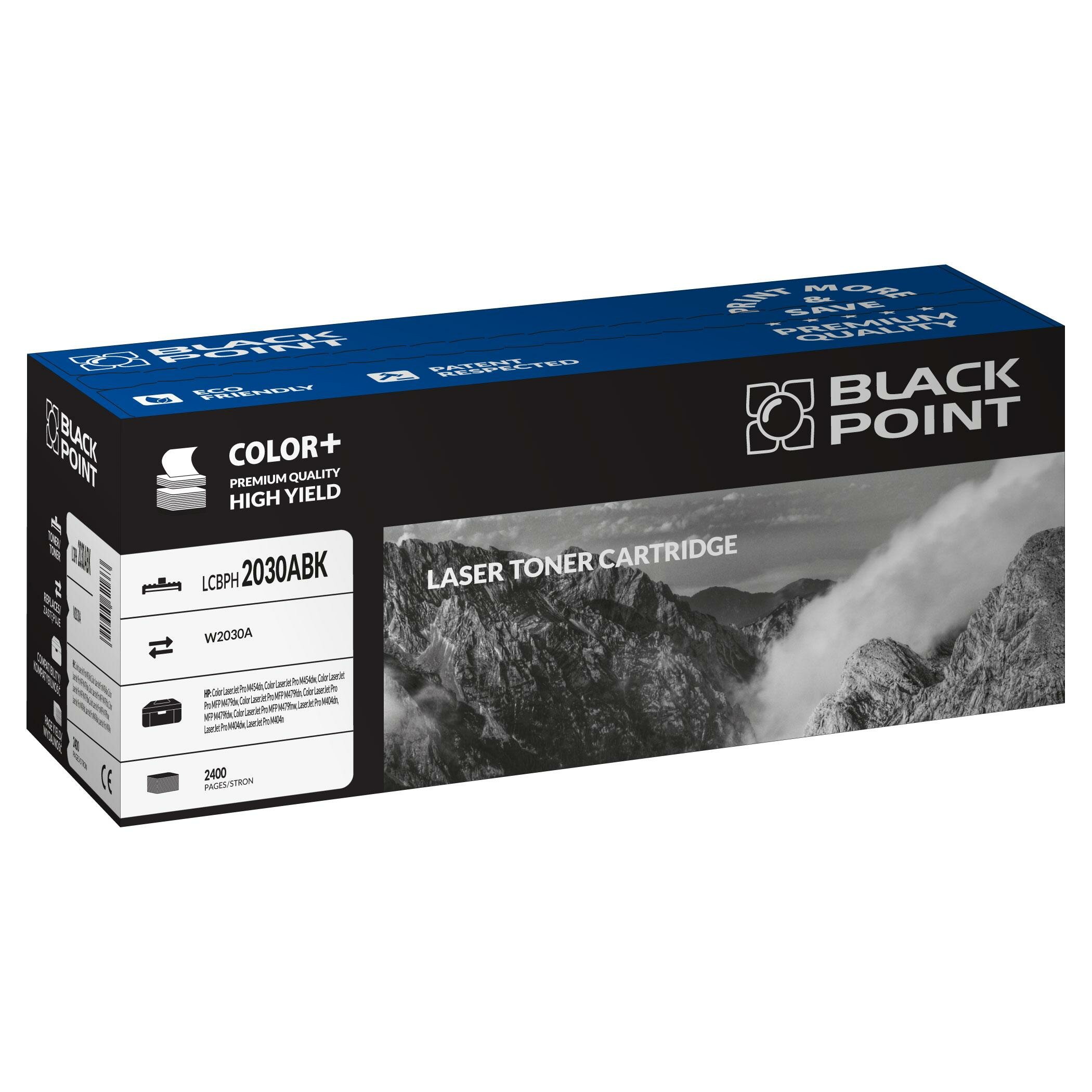 Toner laserowy Black Point LCBPH2030ABK widok pod kątem na opakowanie