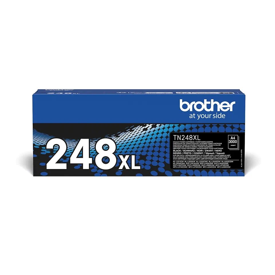 Toner Brother TN-248XLBK czarny widok na opakowanie tonera od przodu