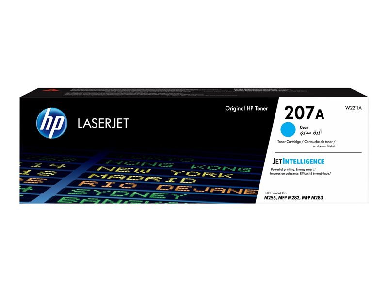 Toner HP 207A Cyan W2211A widok opakowania od przodu