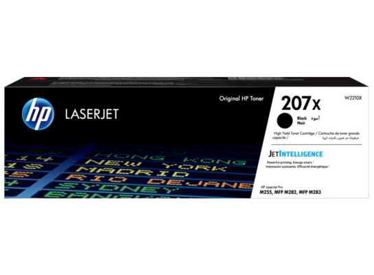 Toner HP 207X Black W2210X widok opakowania od przodu