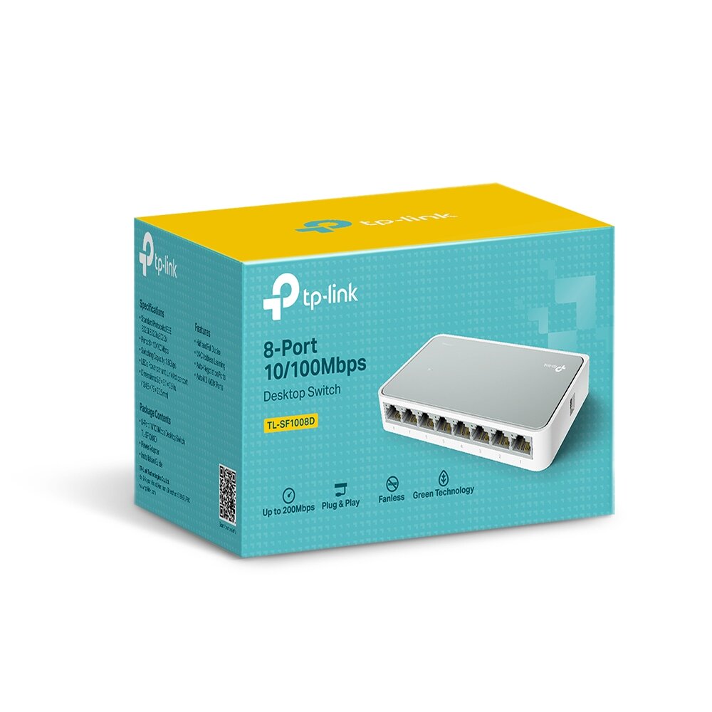 Przełącznik TP-Link TL-SF1008D 8 portów 10/100Mb/s opakowanie