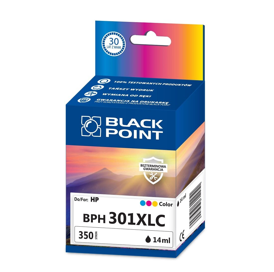 Kartridż atramentowy Black Point BPH301XLC Kolor frontem 