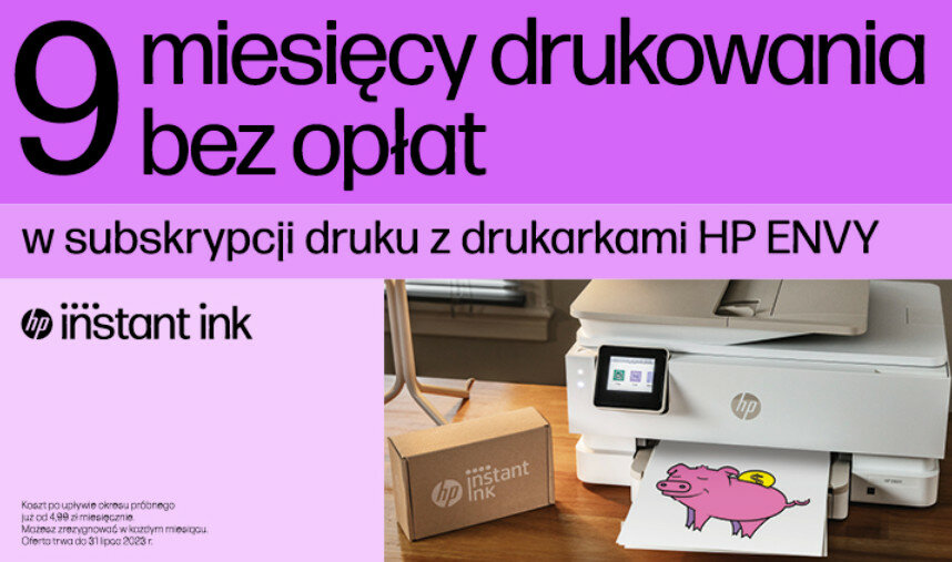 Urządzenie wielofunkcyjne HP Envy 7920E 242Q0B grafika przedstawiająca subskrypcję HP Instant Ink