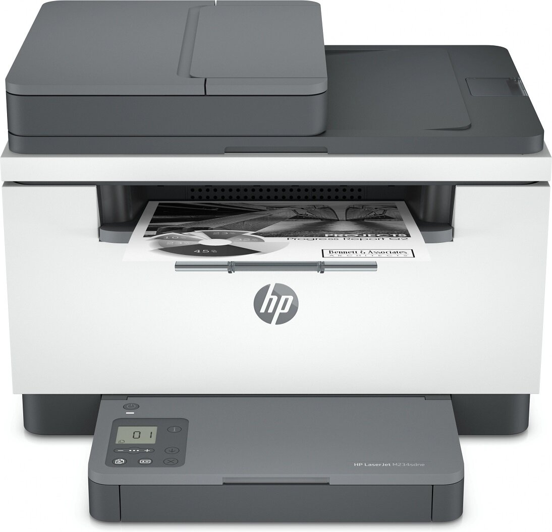 Urządzenie wielofunkcyjne HP LaserJet M234sdne 6GX00E na białym tle