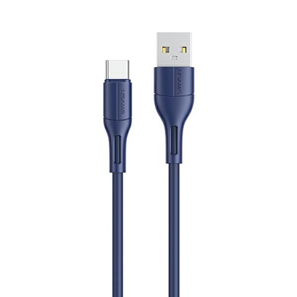 Kabel USAMS U68 USB-C 2A Fast Charge 1m niebieski przodem