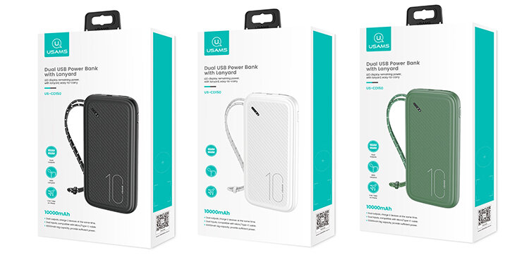 Powerbank Usams PB56 10000mAh biały różne wersje kolorystyczne w opakowaniu