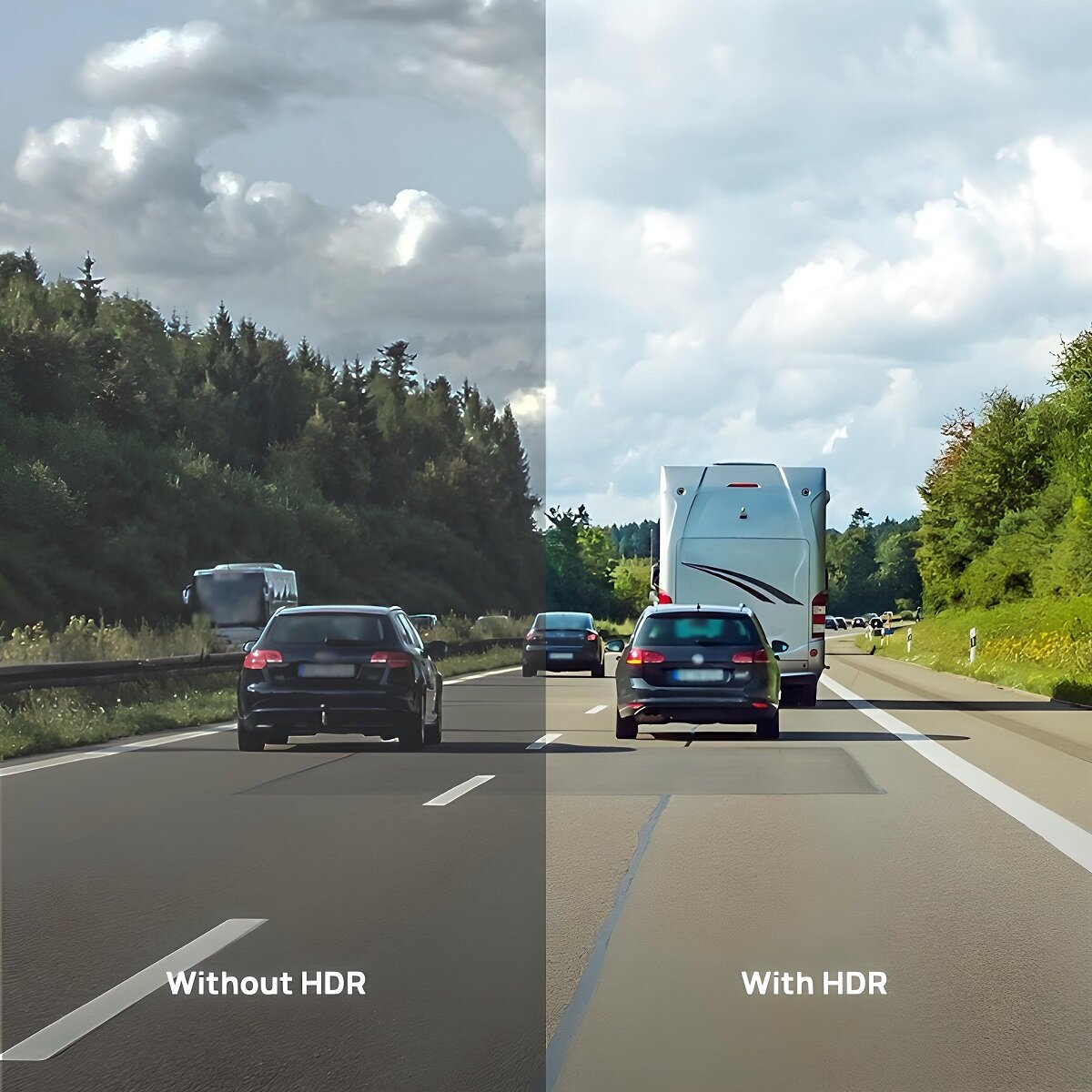 Wideorejestrator 70mai Dash Cam M500 128GB prezentacja funkcji HDR