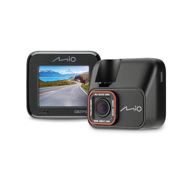 Wideorejestrator MIO MiVue C580 Full HD GPS na białym tle